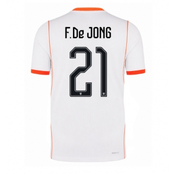 Billige Fotballdrakt Nederland Frenkie de Jong #21 Replika Bortedrakt VM 2026 Kortermet